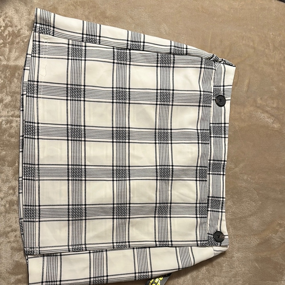 Like an Angel Black and White Skirt Classic Plaid Design